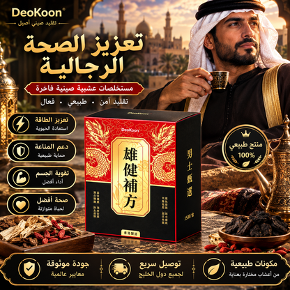 **حيوية كانفير - تركيبة أعشاب صينية تقليدية قديمة، مكونات نباتية طبيعية لصحة الرجل اليومية**
